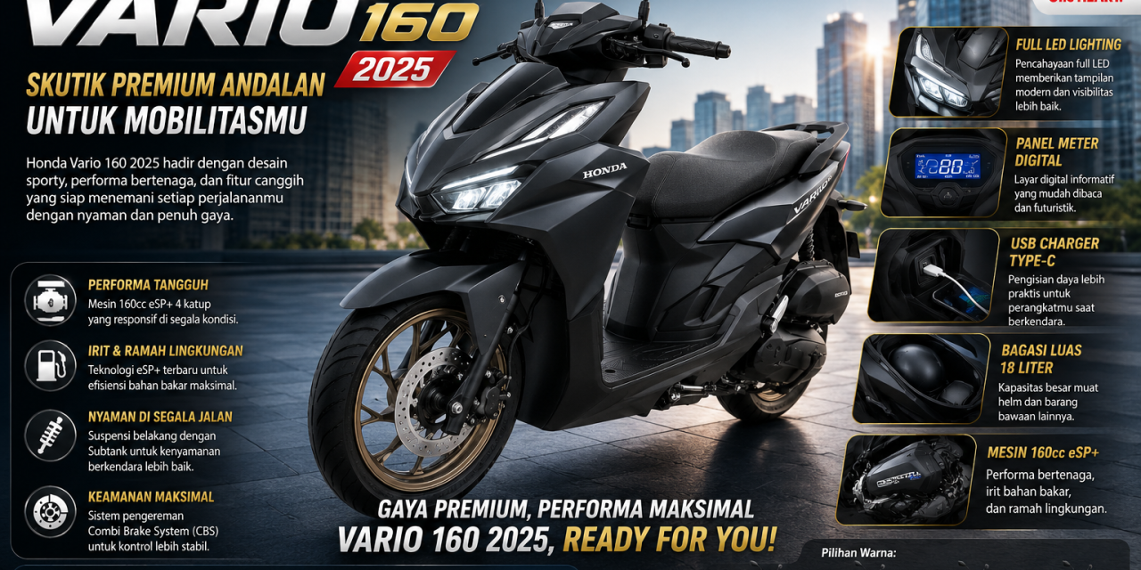 Honda Vario 160 2025: Skutik Premium Andalan Untuk Mobilitasmu