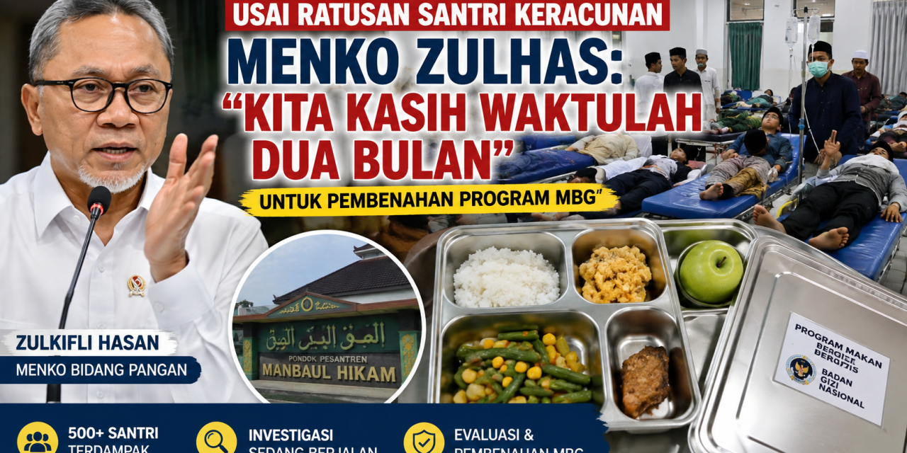 Ratusan Santri Keracunan, Zulhas Berkata Benahi MBG Sekarang!