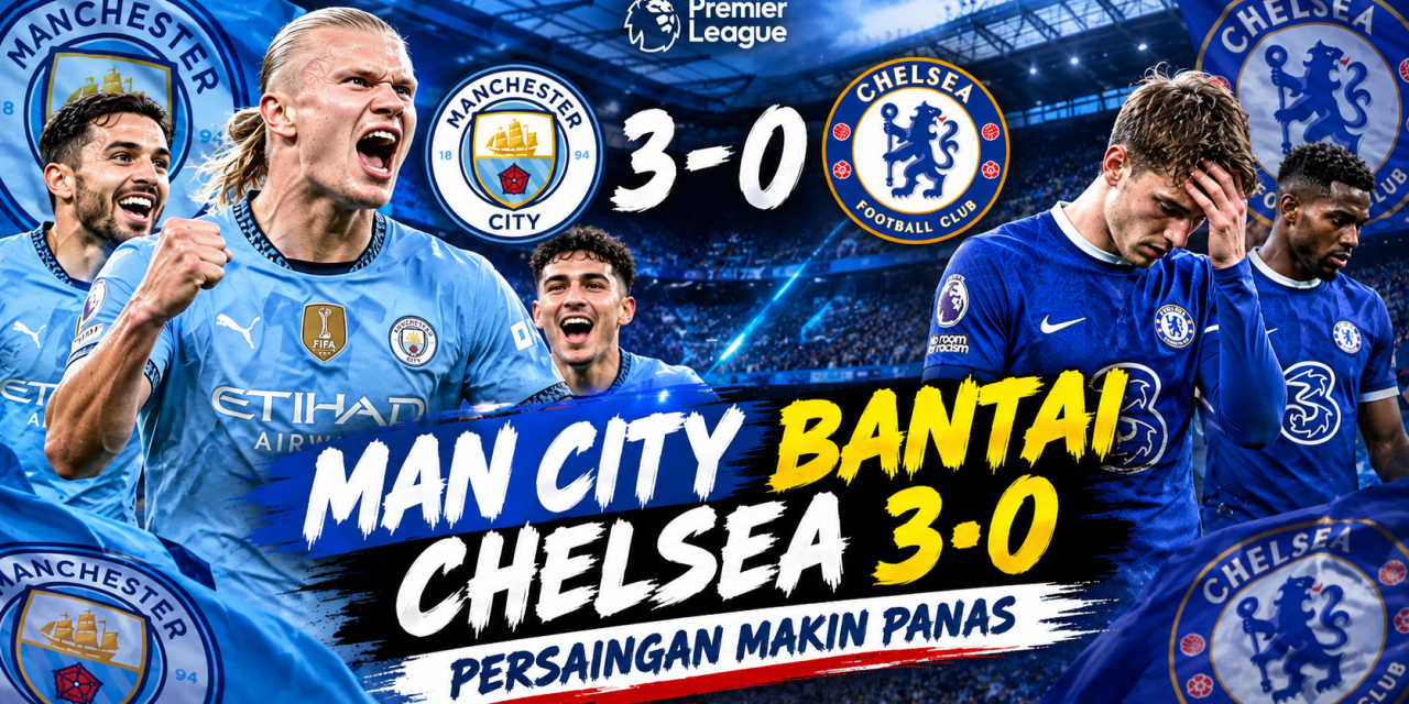 Man City Bantai Chelsea 3-0: Persaingan Makin Panas