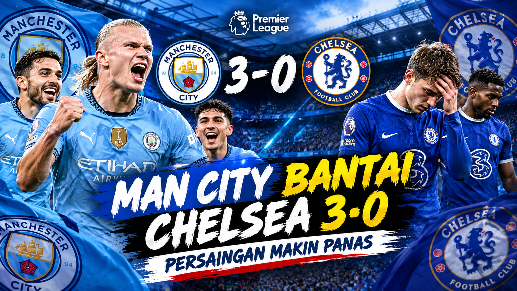 Man City Bantai 